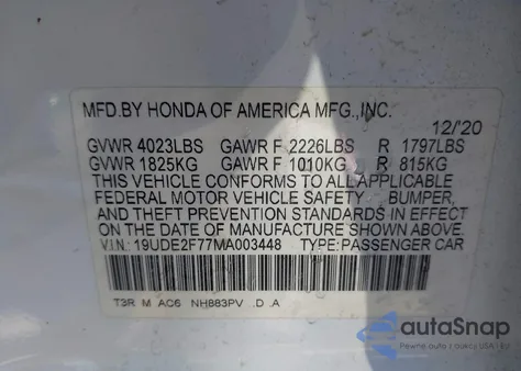 2021 Acura Ilx Premium Package/Technology Package from USA, damaged, VIN 19UDE2F77MA003448